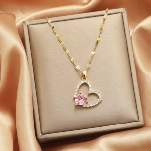 Collier cœur doré